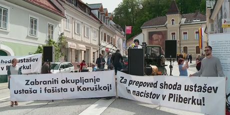 Prosvjed antifašista u Bleiburgu (Foto: Dnevnik.hr)