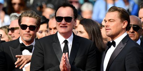 Brad Pitt, Leonardo DiCaprio, Quentin Tarantino (Foto: AFP)