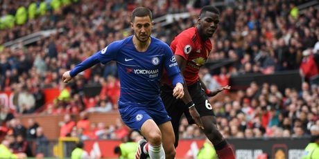 Eden Hazard i Paul Pogba (Foto: AFP)