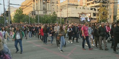 Prosvjed u Beogradu - 1