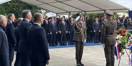 Premijer Andrej Plenković, Gordan Jandroković i predsjednik Zoran Milanović na obilježavanju obljetnice Bljeska - 2