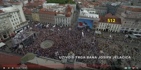 Doček Baby Lasagne na Trgu bana J. Jelačića