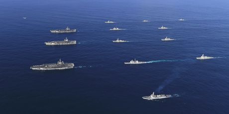 Pomorska vojna vježba SAD-a, Japana i Južne Koreje (Foto: AFP)