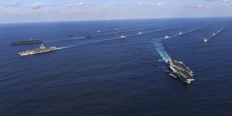 Pomorska vojna vježba SAD-a, Japana i Južne Koreje (Foto: AFP)