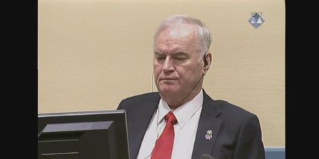 Ratko Mladić na izricanju presude (Screenshot: Reuters)