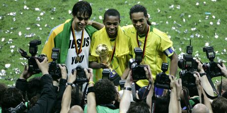 Kaka, Robinho i Ronaldinho (Foto: AFP)