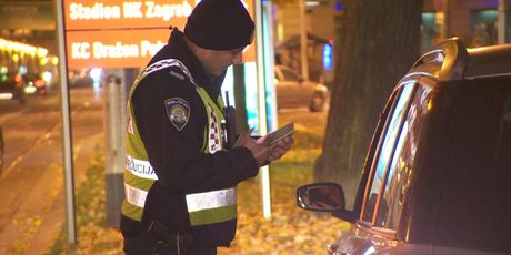 Policajac pregledava vozačku dozvolu (Foto: Dnevnik.hr)