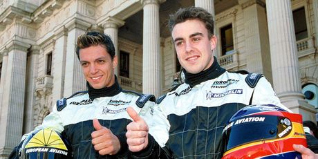 Tarso Marques i Fernando Alonso su 2001. vozili za Minardi (Foto: AFP)