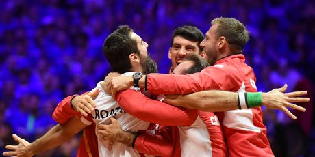 Slavlje hrvatskih Davis Cup reprezentativaca (Foto: AFP)