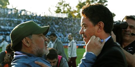 Diego Maradona i Marcelo Gallardo (Foto: AFP)