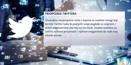 Priopćenje iz Twittera (Foto: Dnevnik.hr)