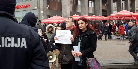 Prosvjed na Trgu bana Jelačića u Zagrebu - 4