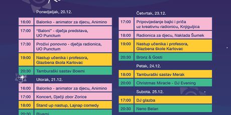 Advent u Karlovcu program za drugi tjedan