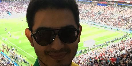 Fernando Kikudome na utakmici Hrvatske i Engleske 2018. u Rusiji