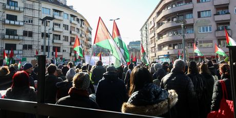 Propalestinski prosvjed u Zagrebu - 1