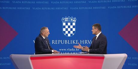 Davor Božinović i Hrvoje Krešić, reporter Dnevnika Nove TV - 1