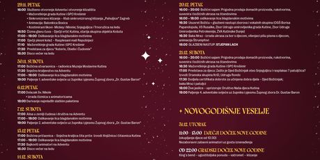 Advent u Kutini program