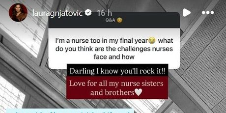 Laura Gnjatović na Instagramu