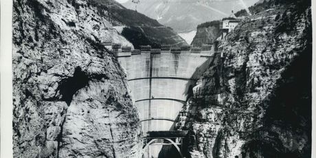 Fotografija brana Vajont 1963. godine