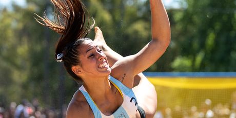 Argentinke pobijedile Hrvatice u rukometu na pijesku (Foto: AFP)