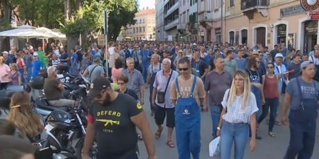 Prosvjed radnika Uljanika (Foto: Dnevnik.hr)