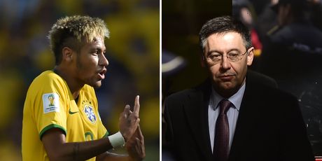 Neymar i Josep Maria Bartomeu (Foto: AFP)
