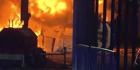 Gori helikopter vlasnika Leicester Cityja (Screenshot Twitter)