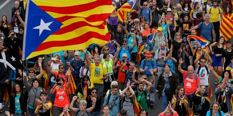 Prosvjed i štrajk u Kataloniji (Foto: AFP)
