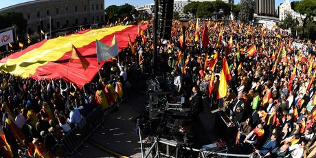 Okupljanje zagovornika cjelovite Španjolske (Foto: AFP)