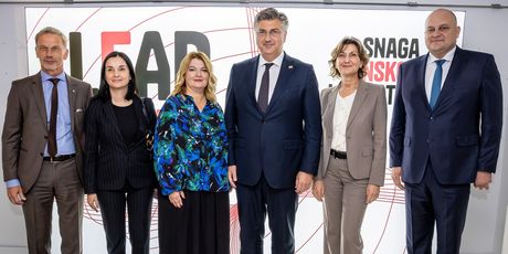 Boris Vujčić, Marija Vučković, Jasminka Horvat Martinović, Andrej Plenković, Martina Dalić i Ante Šušnjara