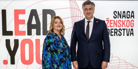 Direktorica udruge Lead.You Jasminka Horvat Martinović i premijer Andrej Plenković