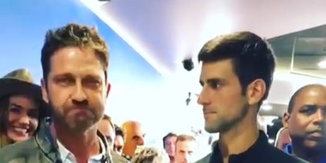 Gerard Butler i Novak Đoković (Foto: Screenshot)