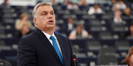 Viktor Orbán, premijer Mađarske, tijekom govora pred Europskim parlamentom (Foto: AFP)