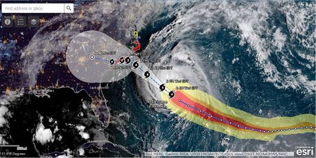 Kretanje uragana Florence (Screenshot: NOAA)