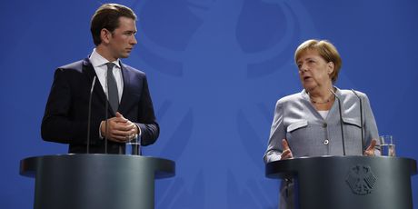 Sebastian Kurz i Angela Merkel (Foto: AFP)