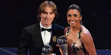 Luka Modrić i Marta, najbolji na svijetu (Foto: AFP)