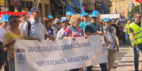Učitelji održali prosvjed (Foto: Dnevnik.hr)
