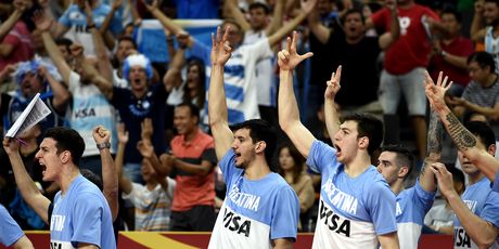 Slavlje argentinskih košarkaša (Foto: AFP)