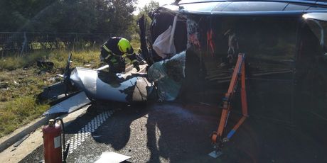 Prometna nesreća na Istarskom ipsilonu (Foto: JVP Rovinj)
