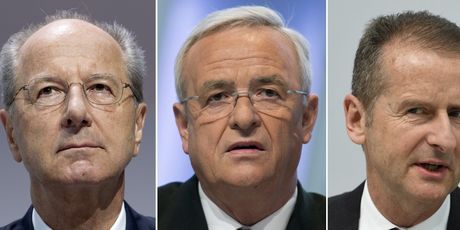 Izvršni direktor Volkswagena Herbert Diess, bivši šef tvrtke Martin Winterkorn i šef Nadzornog odbora Hans Dieter Pötsch (Foto: Arhiva/AFP)