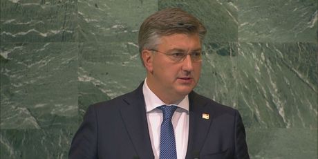 Andrej Plenković govori na Općoj skupštini UN-a