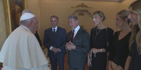 Susret pape Franje sa Sylvesterom Stalloneom - 1