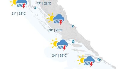 DHMZ vremenska prognoza za ponedjeljak 9.9.