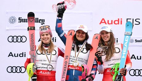 Zrinka Ljutić, Katharina Liensberger i Camille Rast
