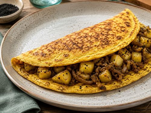 Omlet punjen krumpirom i lukom