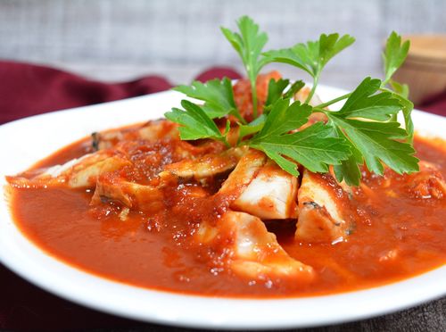 Bakalar na crveno ilustracija