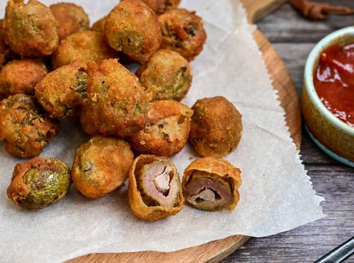 Pohane masline punjene mesnim nadjevom