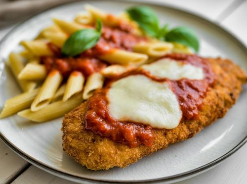 Pohano meso zapečeno s umakom od rajčice i sirom