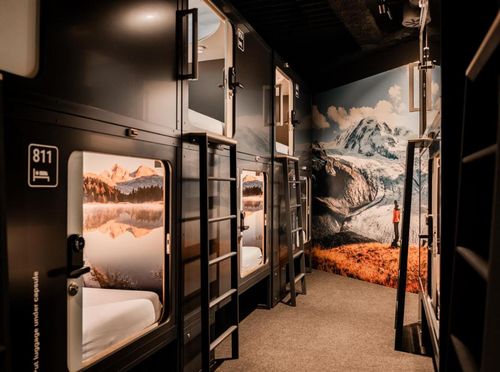 Capsule hotel Alpine Garden na aerodromu u Zürichu - 23