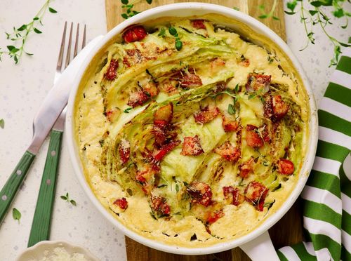 Zapečeni kupus s pancetom i sirom